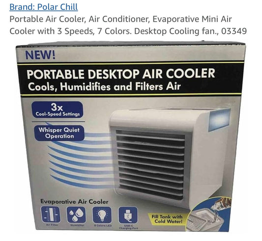 Portable desktop air cooler